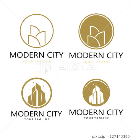 modern city, advanced city logo, environmentally friendly, advanced technology, future buildings 127143390