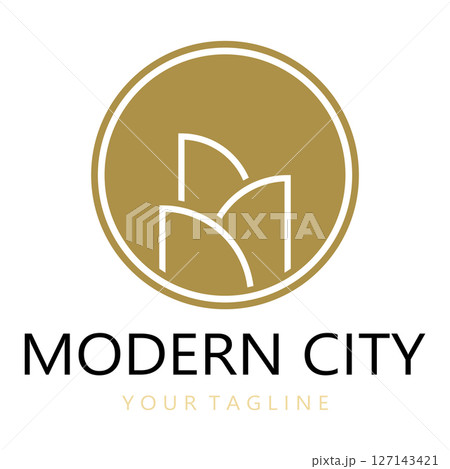 modern city, advanced city logo, environmentally friendly, advanced technology, future buildings 127143421