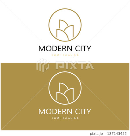 modern city, advanced city logo, environmentally friendly, advanced technology, future buildings 127143435