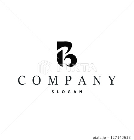 simple design logo letter B design minimalist simple modern initial alphabet as a symbol of product brand or business letter template illustration 127143638