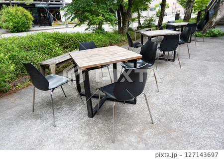 ベーカリー&レストラン沢村旧軽井沢　テラス席で朝食　長野県北佐久郡軽井沢町 127143697