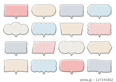 吹き出し 枠 フレーム 会話 アイコン セット ベクター 素材集 シンプル デザイン 線画 テンプレ 吹き出し 枠 フレーム 会話 アイコン セット ベクター 素材集 シンプル デザイン 線画 テンプレ 127143802