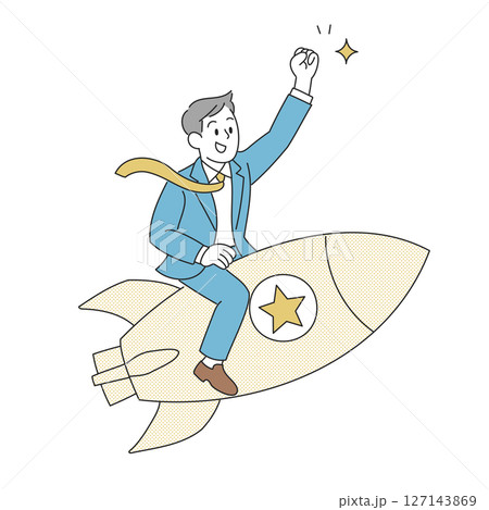 ビジネス成功ロケット 127143869