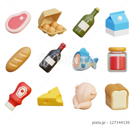 processed food market 3D Icon Set 127144130