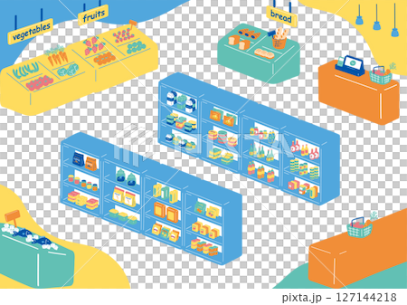 在一家超市商店 在一家超市商店 127144218