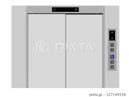 エレベーターの扉が閉まる 127144530