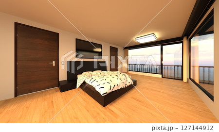 ベッドルーム ベッドルーム 127144912