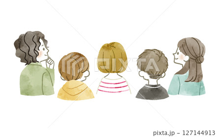 聴衆-水彩 聴衆-水彩 127144913