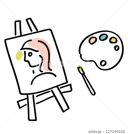 芸術のイメージイラスト 手書きの線画イラスト 芸術のイメージイラスト 手書きの線画イラスト 127145028