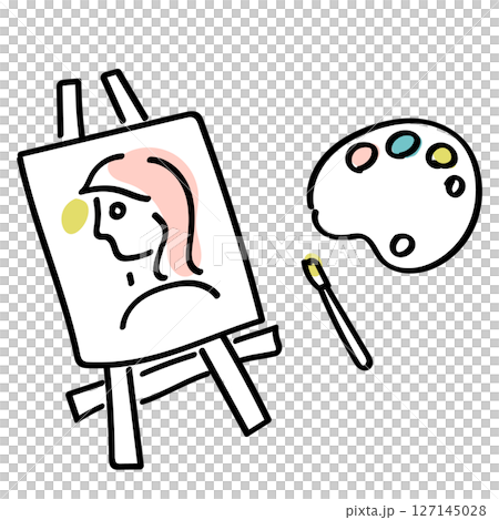芸術のイメージイラスト 手書きの線画イラスト 芸術のイメージイラスト 手書きの線画イラスト 127145028