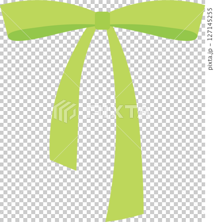 Ribbon vector illustration (for decoration, knots, gifts) | Green, ribbon, decoration, white background, vector 127145255