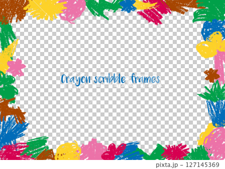 Crayon doodle frame A Crayon doodle frame A 127145369