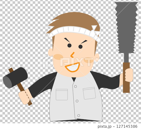 A motivated carpenter 127145386