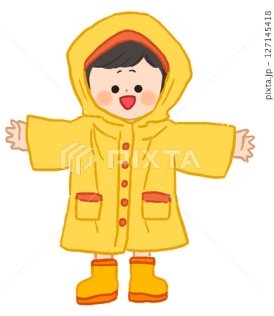レインコートを着たこども 127145418