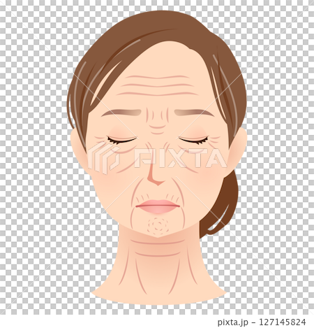 Types of wrinkles Women's face Beauty 127145824