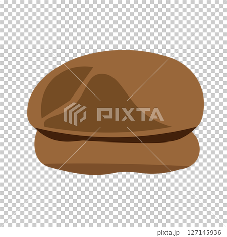 シンプルなハンチング帽のイラスト 127145936