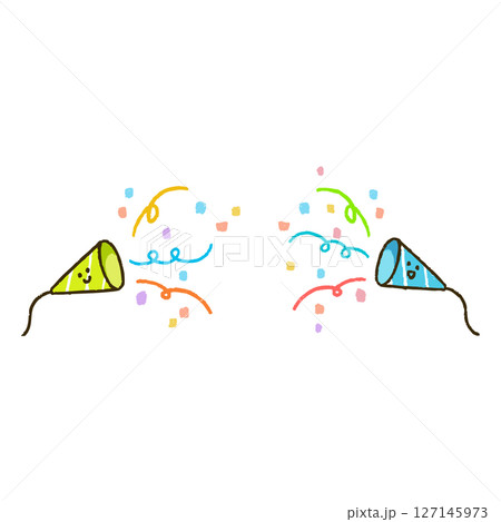 かわいいクラッカーのイラスト 127145973