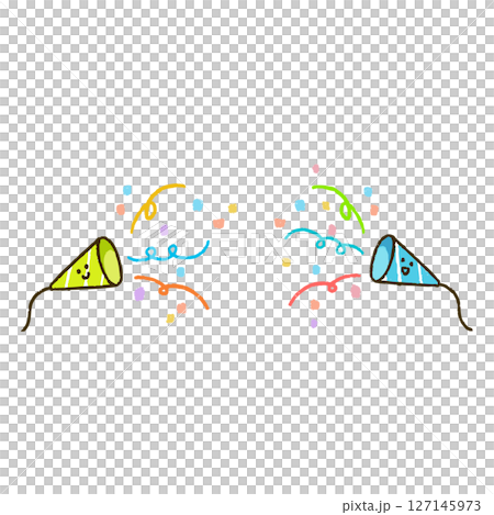 かわいいクラッカーのイラスト 127145973