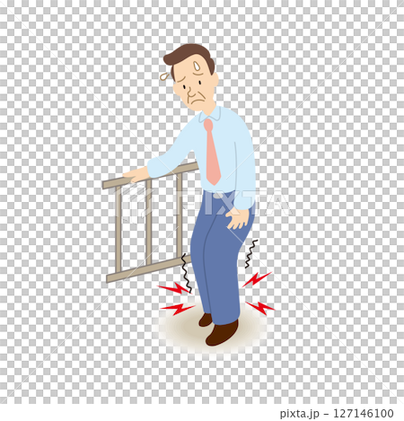 Senior man with numbness in his limbs Senior man with numbness in his limbs 127146100