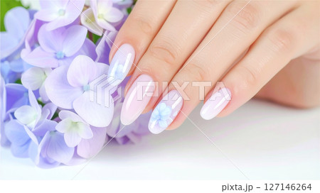 あじさいネイル　初夏ネイル 127146264