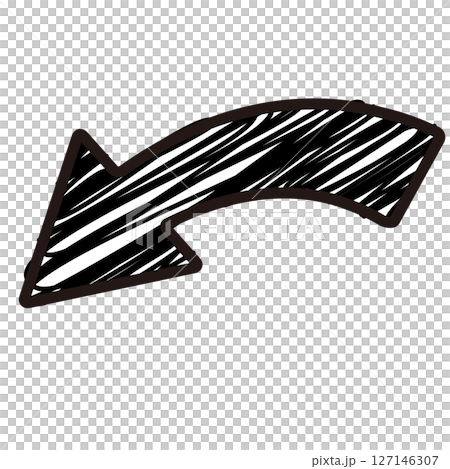 シンプルな手描き風の矢印のイラスト シンプルな手描き風の矢印のイラスト 127146307