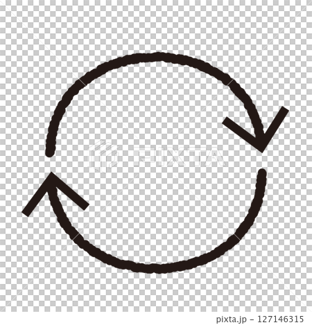 Simple hand-drawn arrow illustration 127146315