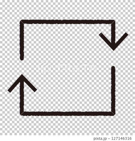 Simple hand-drawn arrow illustration 127146316