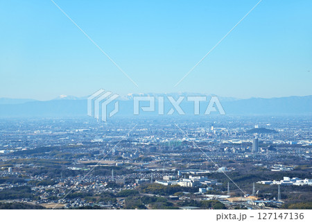 《愛知県》春日井市弥勒山から春日井市、小牧市方面の展望 《愛知県》春日井市弥勒山から春日井市、小牧市方面の展望 127147136