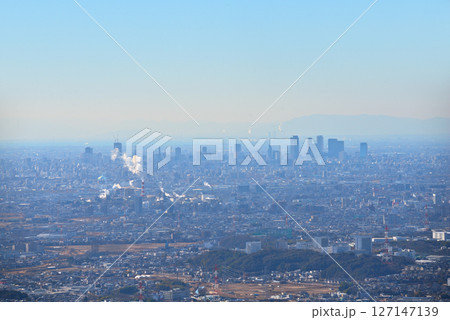 《愛知県》春日井市弥勒山から名古屋市方面の展望 127147139