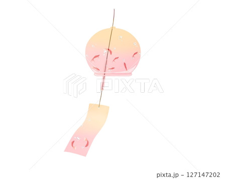 風に揺れる風鈴(オレンジ) 風に揺れる風鈴(オレンジ) 127147202