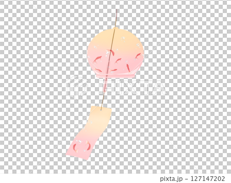 風に揺れる風鈴(オレンジ) 風に揺れる風鈴(オレンジ) 127147202
