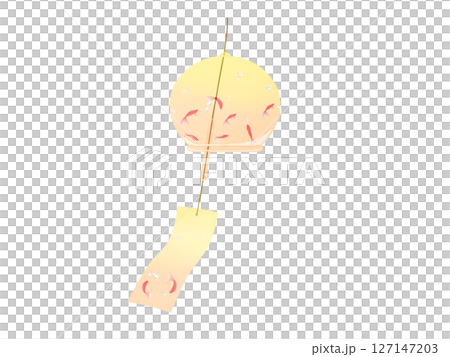 風に揺れる風鈴(黄色) 風に揺れる風鈴(黄色) 127147203