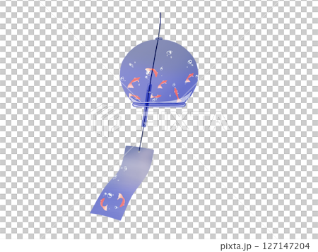 Wind chimes swaying in the wind (indigo) Wind chimes swaying in the wind (indigo) 127147204