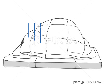 布団にくるまる人 漫符2 127147626