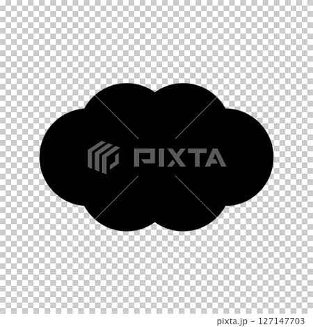 簡單的雲剪影插圖 簡單的雲剪影插圖 127147703