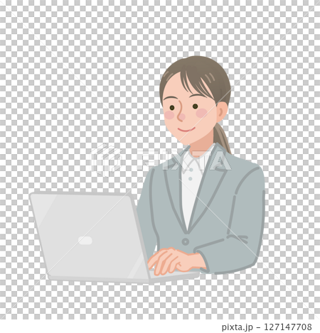 Business woman using a laptop Business woman using a laptop 127147708