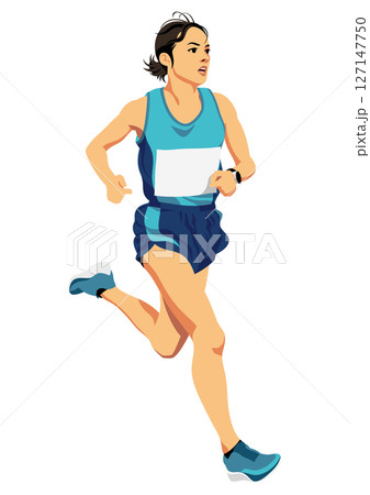 女子マラソンランナー 女子マラソンランナー 127147750