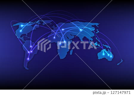 Business Technology Concept Worldwide Global connection communication 127147971