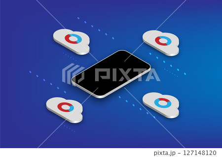 Cloud computing download and upload data online service with smartphone, cloud technology online storage concept Cloud computing download and upload data online service with smartphone, cloud technology online storage concept 127148120