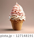 the AI Image Generator, Soft-Serve Ice Cream in Waffle Cone 127148191
