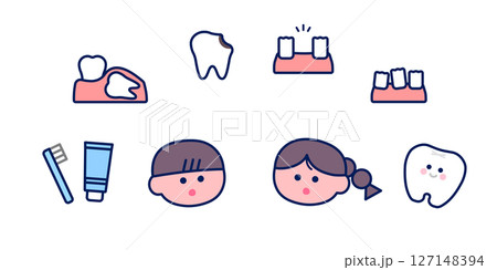 こどもの歯の悩みのイラスト 127148394
