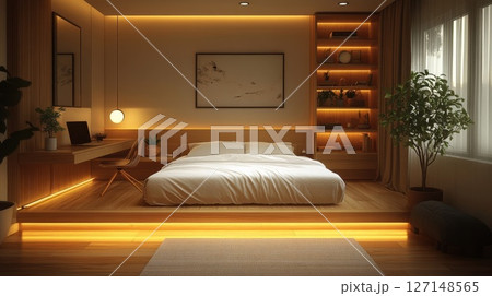 おしゃれなベッドルーム 127148565