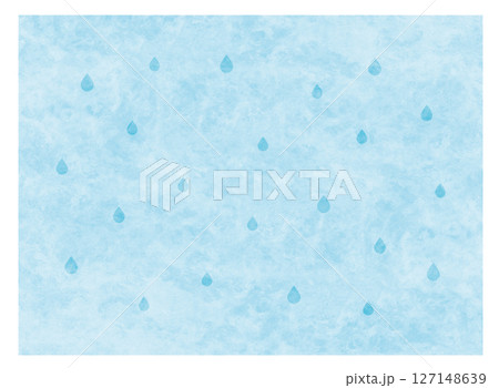 水彩風のシンプルな雨の背景素材 水彩風のシンプルな雨の背景素材 127148639