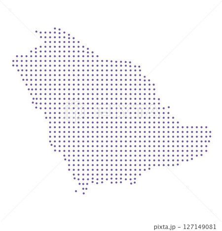 Saudi Arabia map dotted pattern design purple circle 127149081