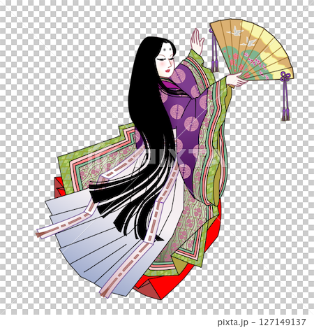 平安時代中期宮女的正式服裝：十二單 127149137