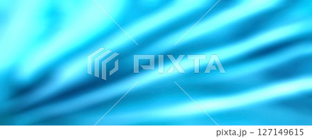 青く光沢のあるゆったりゆらめくきながら横へと広がっていく横長波紋テクスチャー 青く光沢のあるゆったりゆらめくきながら横へと広がっていく横長波紋テクスチャー 127149615