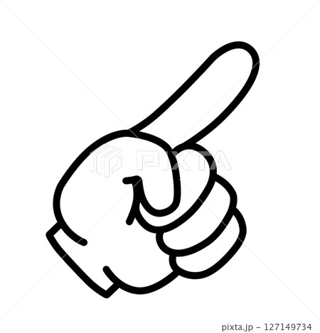 指差しアイコン イラスト素材 指差しアイコン イラスト素材 127149734