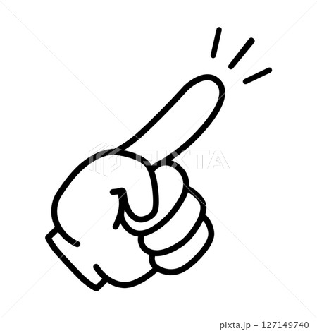 指差しアイコン　イラスト素材 127149740