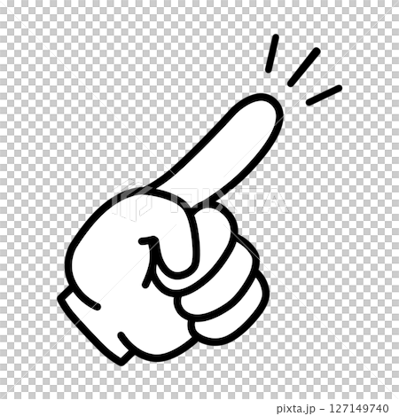 指差しアイコン　イラスト素材 127149740