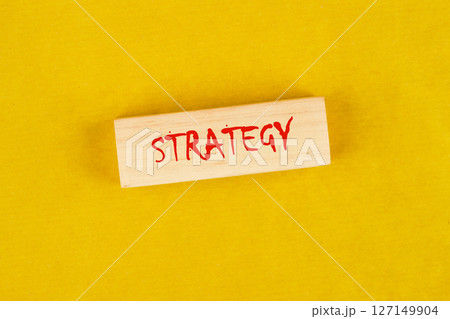 The concept word STRATEGY. Mission vision values symbol. Copy space 127149904